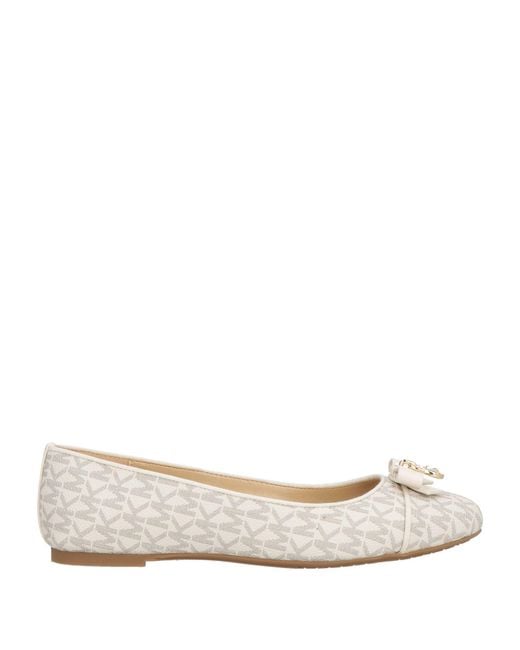 MICHAEL Michael Kors White Ballet Flats