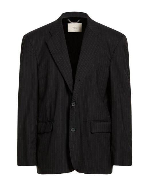 Second Layer Black Blazer Wool for men