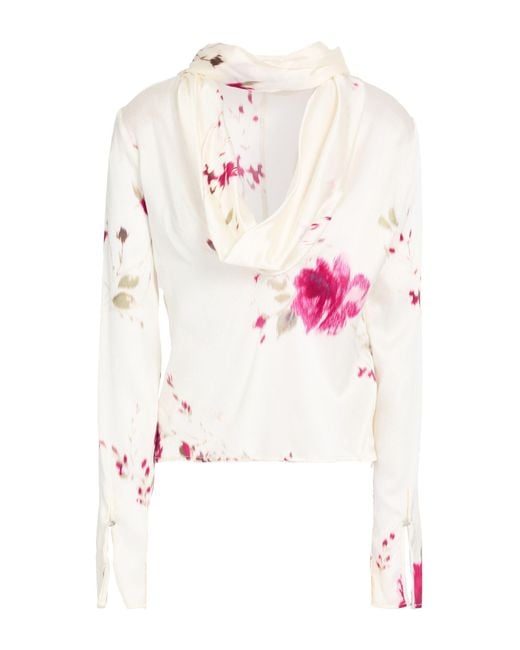 Blumarine White Top Silk, Elastane
