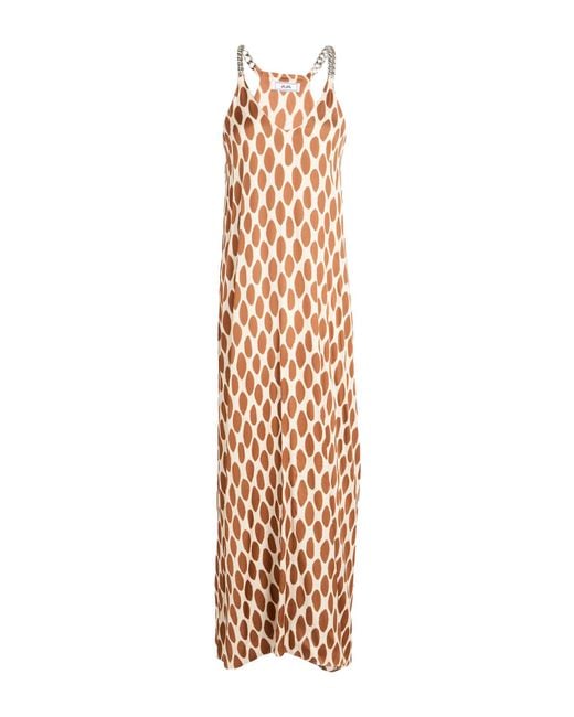 Jijil Metallic Tan Maxi Dress Viscose