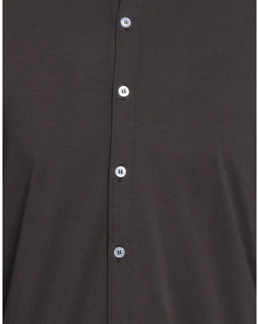 Altea Black Shirt Cotton, Elastane for men