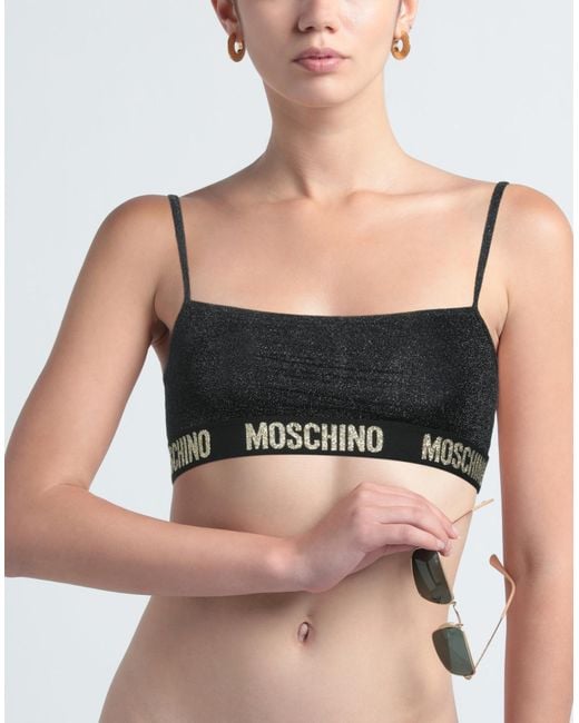 Moschino Black Bikini-Oberteil