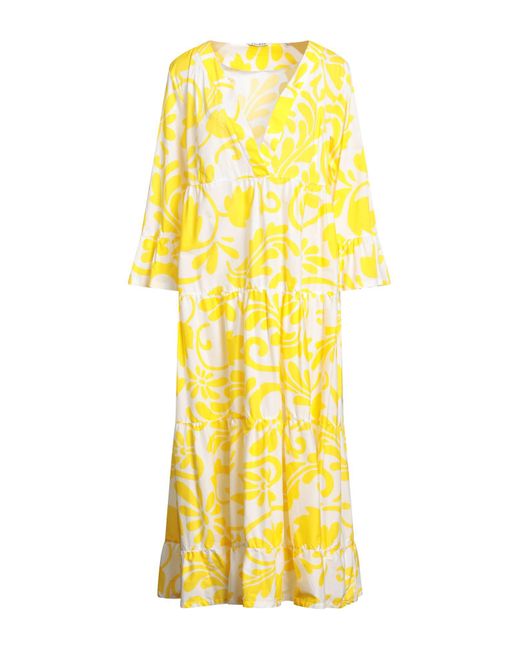 Caliban Yellow Midi Dress