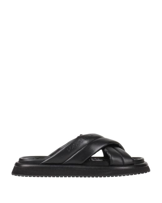 Dolce & Gabbana Black Nappa Effect Fabric Sandal for men