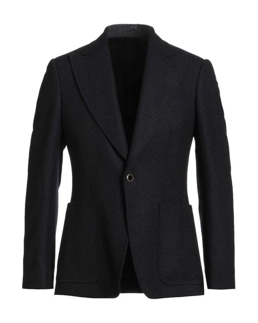Lardini Black Midnight Blazer Wool, Polyester, Cashmere for men
