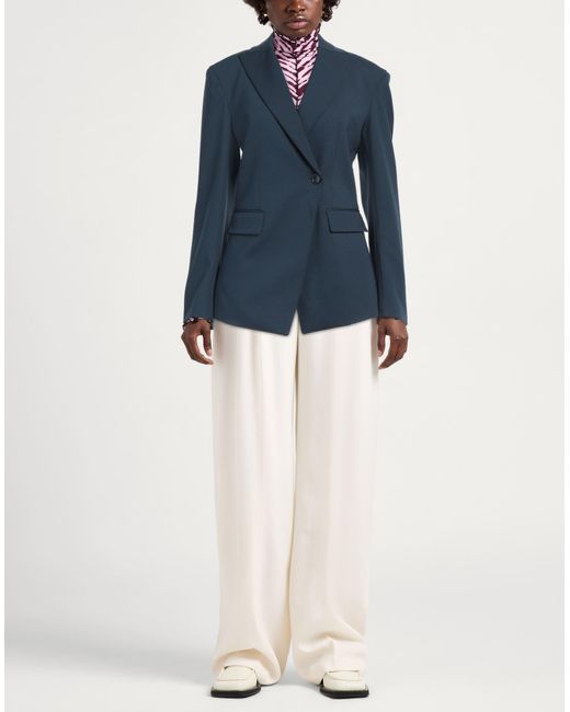 Patrizia Pepe Blue Blazer Viscose, Polyamide, Elastane