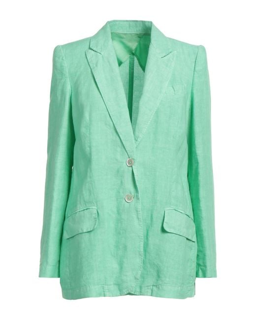 120% Lino Green Suit Jacket