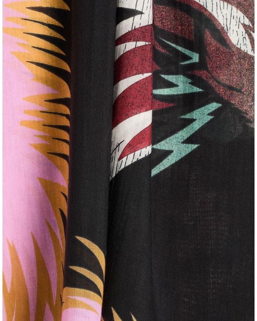 Givenchy Multicolor Lilac Scarf Cashmere, Silk
