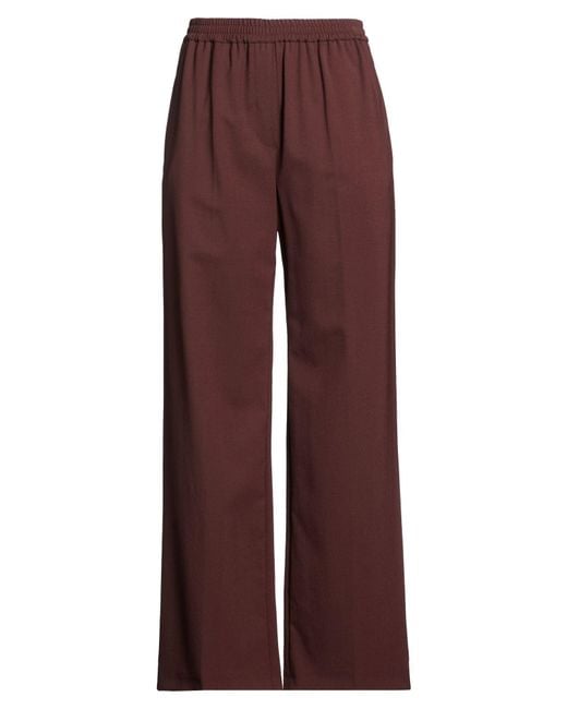 Weekend by Maxmara Purple Burgundy Pants Polyester, Virgin Wool, Elastane