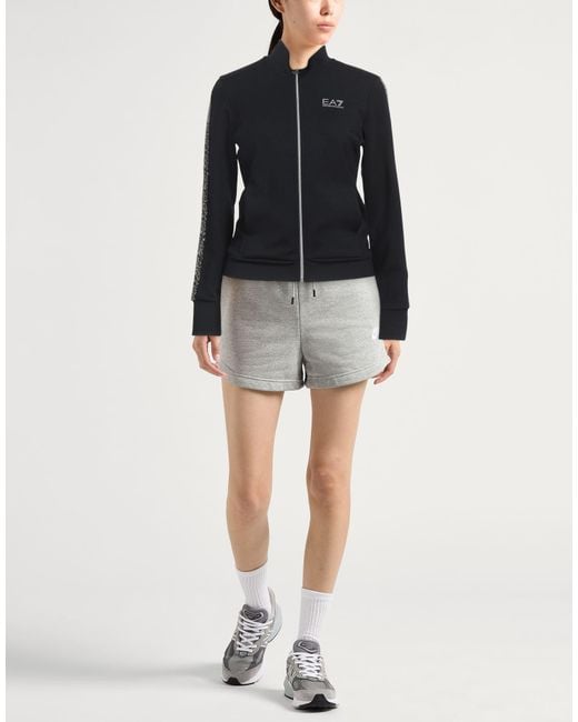 EA7 Black Sweatshirt Polyester, Modal, Elastane