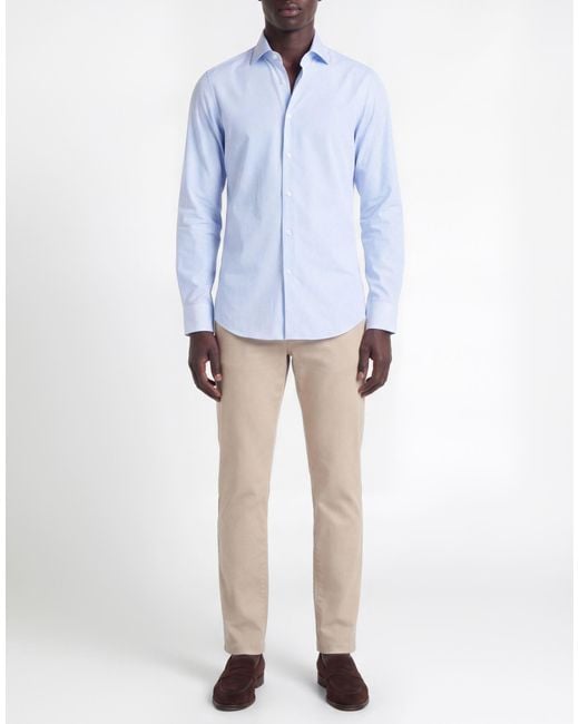 Ghirardelli Blue Next Bright Shirt Polyester, Elastane for men