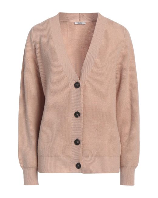 Peserico Natural Cardigan Virgin Wool, Silk, Viscose, Cashmere, Polyester