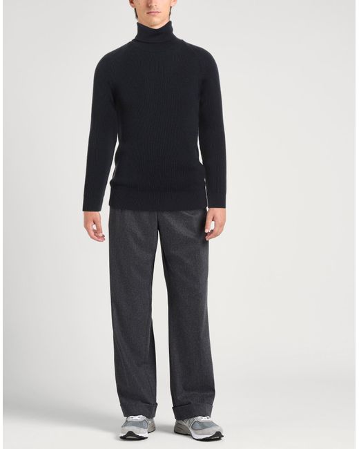 Alpha Studio Blue Turtleneck Merino Wool for men
