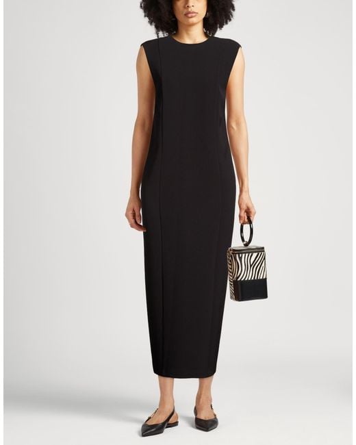 MEIMEIJ Black Midi Dress Polyester, Elastane