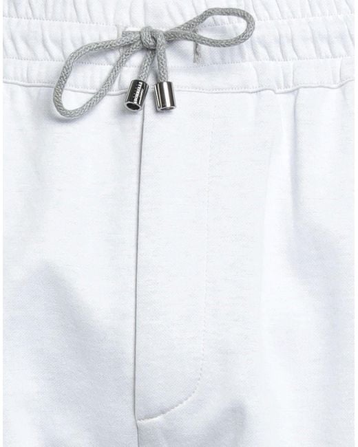 Luigi Borrelli Napoli White Light Pants Cotton, Elastane for men