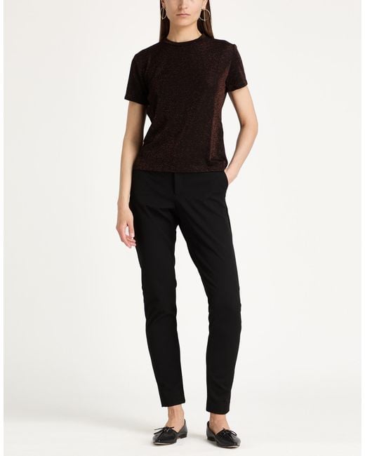 Gaelle Paris Black T-Shirt Viscose, Polyester, Polyamide