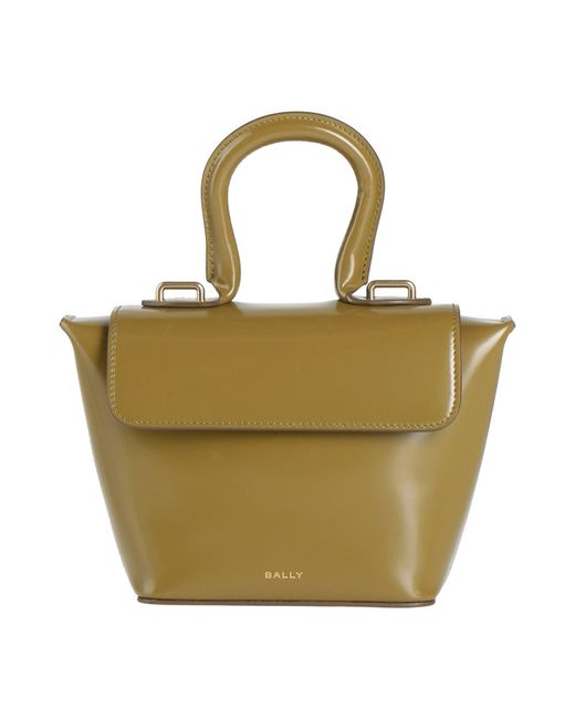 Bally Green Military Handbag Leather