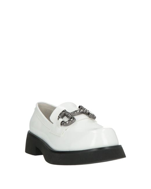 Tosca Blu White Loafers Synthetic Material