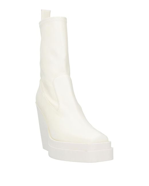 Gia Borghini White Ankle Boots