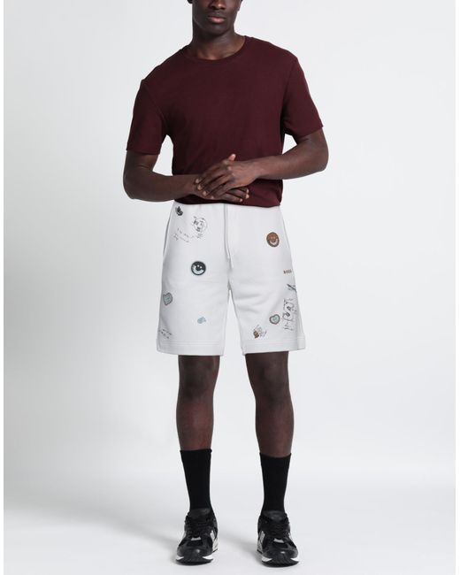 Boss Gray Shorts & Bermuda Shorts Cotton, Lyocell for men