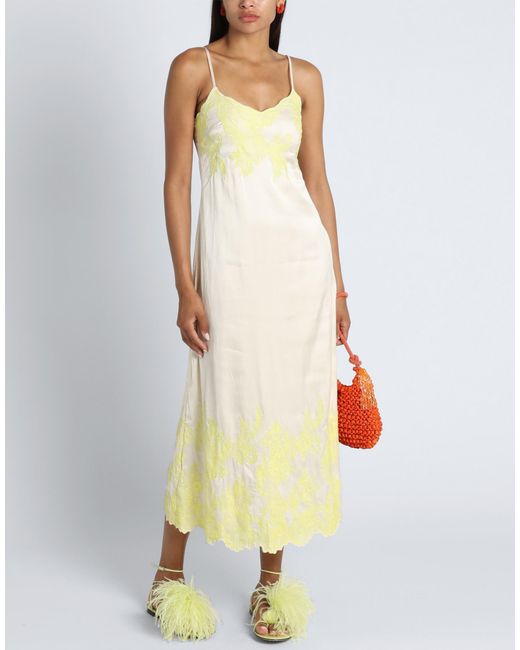 TOPSHOP White Midi Dress