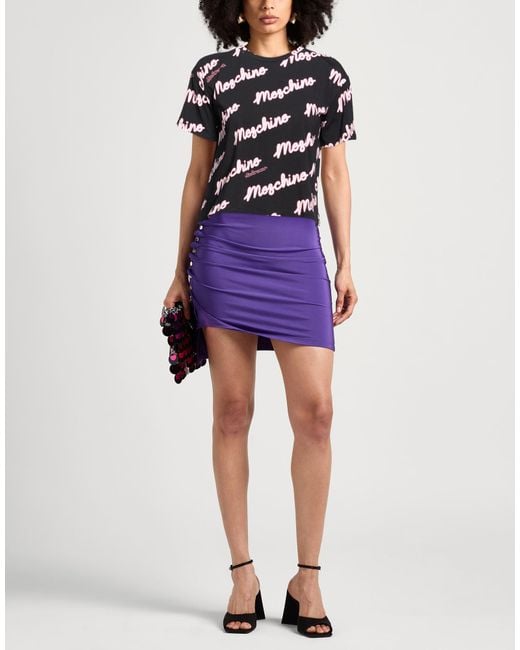 Moschino Black T-Shirt Cotton, Elastane