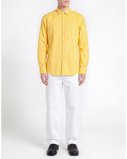 B.D. Baggies Yellow Shirt Cotton, Elastane for men