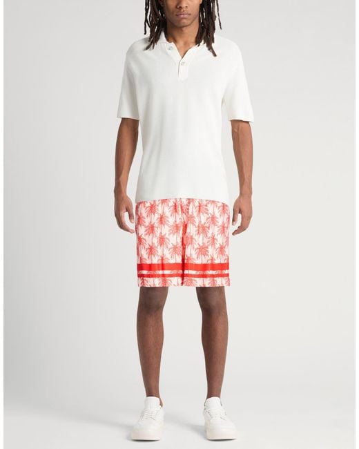 Laneus Red Shorts & Bermuda Shorts Viscose for men