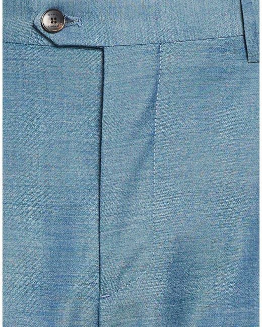 Etro Blue Light Pants Wool, Viscose for men