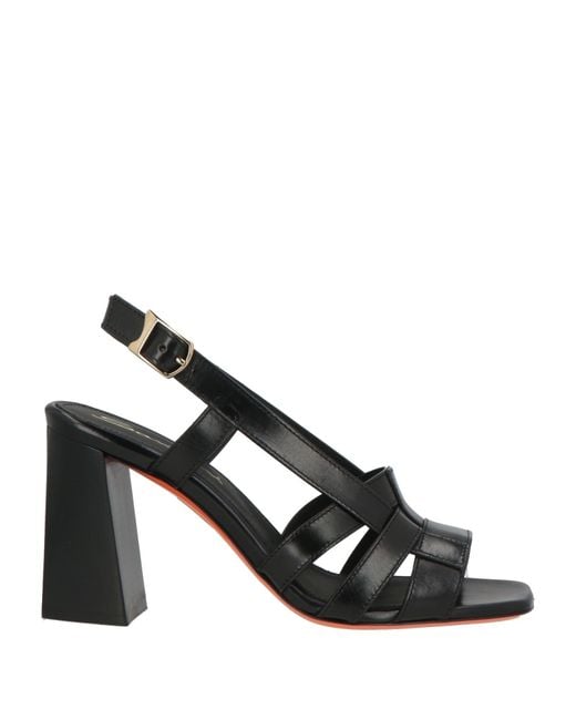 Santoni Black Sandals