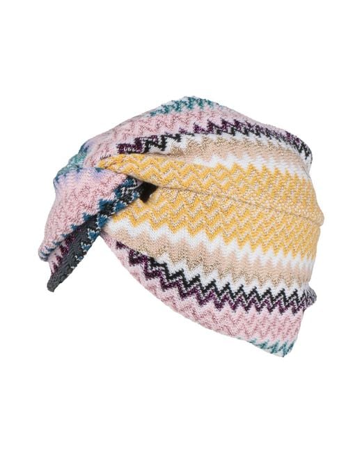 Missoni White Hair Accessory Wool, Viscose, Polyester