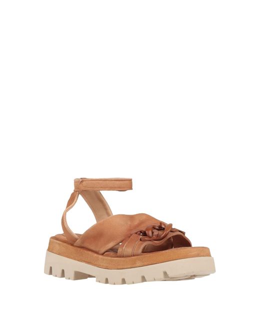 Mjus Brown Camel Sandals Soft Leather