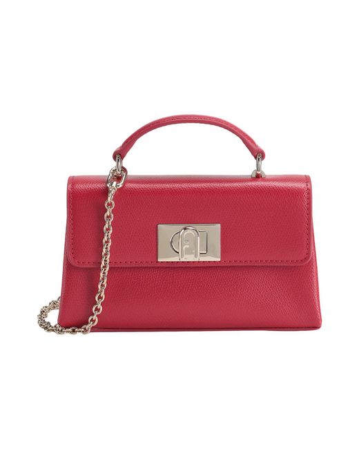 Furla Red 1927 Mini Crossbody Top -- Handbag Soft Leather