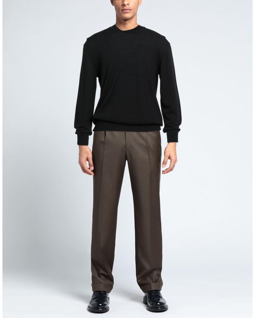 Abkost Black Sweater Virgin Wool for men