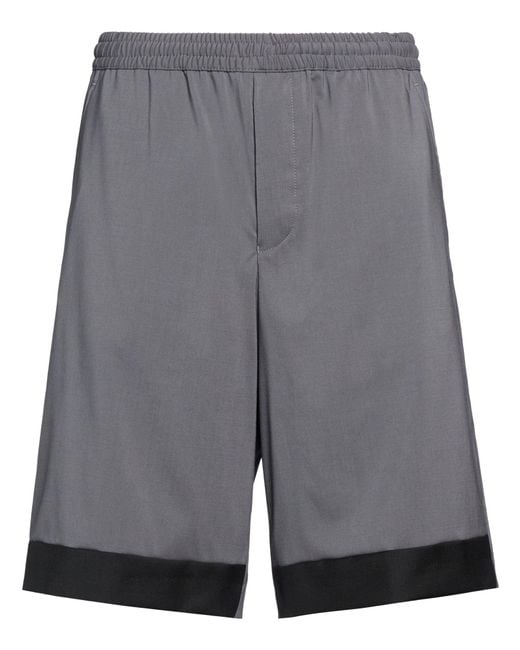 Kris Van Assche Gray Shorts & Bermuda Shorts Virgin Wool, Elastane for men