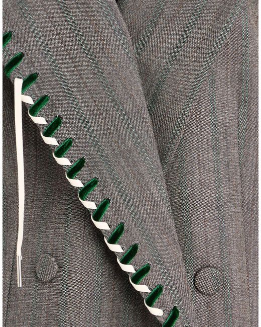 Dries Van Noten Gray Blazer Wool