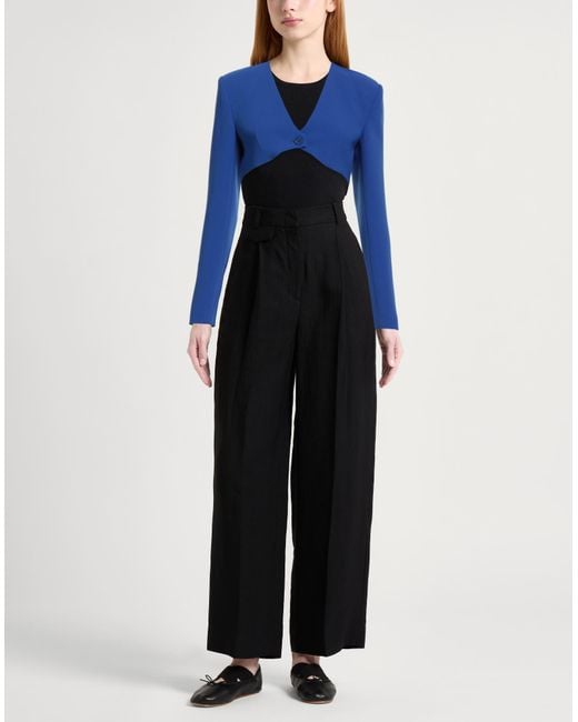 Patrizia Pepe Blue Jacket Polyester, Elastane