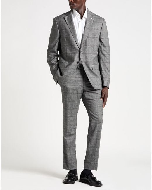L.b.m. 1911 Gray Suit Virgin Wool, Elastane for men