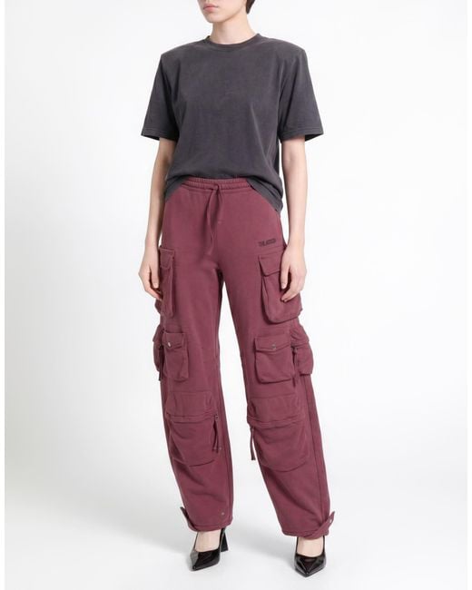The Attico Purple Pants Cotton