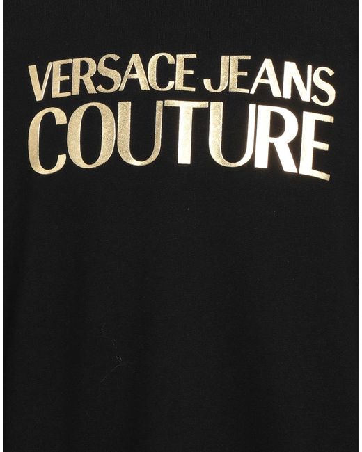 Versace Jeans Couture Black Sweatshirt Cotton, Elastane for men