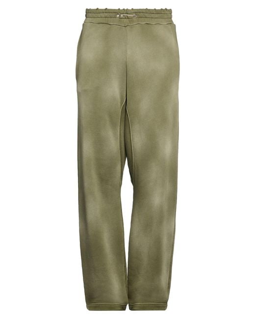 Stay Human On Earth Green Dark Pants Cotton for men