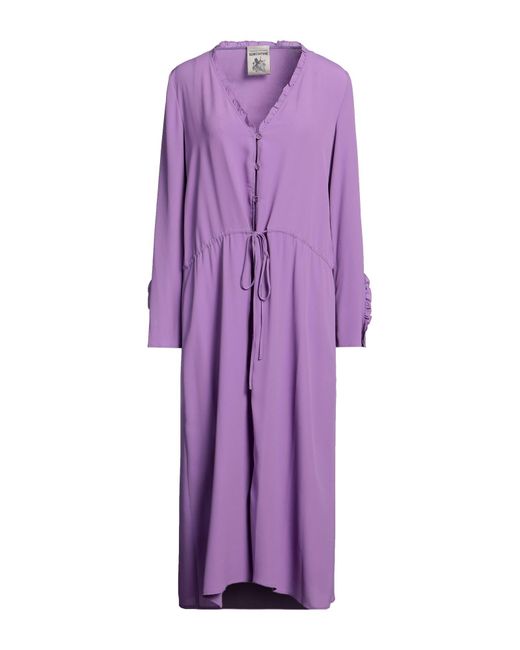 Semicouture Purple Midi Dress