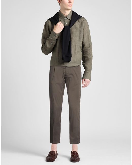 BE ABLE Gray Chocolate Pants Cotton, Elastane for men