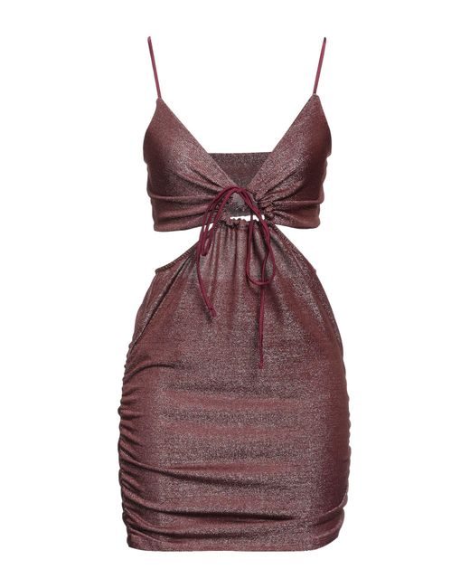 Haveone Purple Mini Dress