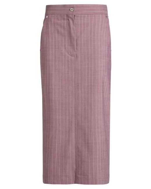 Moschino Purple Midi Skirt Polyester, Virgin Wool, Elastane