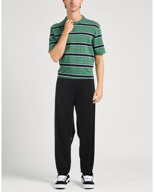 Versace Jeans Couture Black Pants Cotton, Polyurethane Resin for men