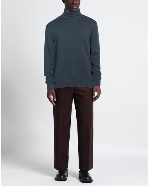 Alpha Studio Blue Turtleneck for men