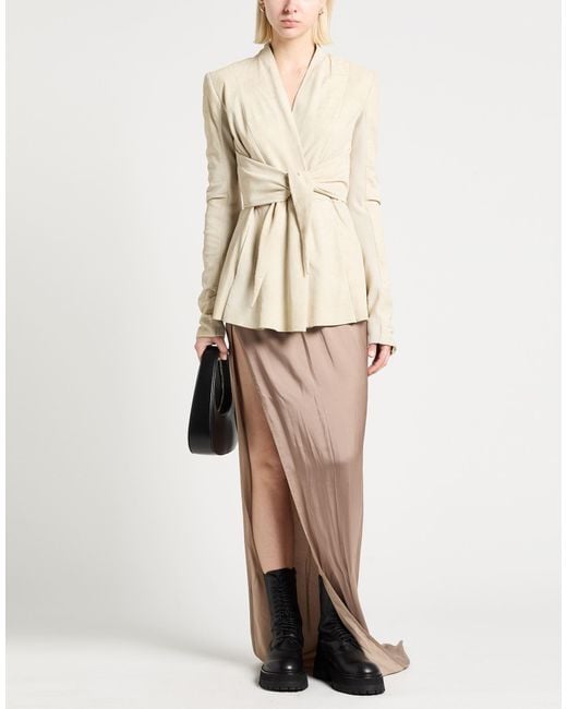 Rick Owens Natural Maxi Skirts