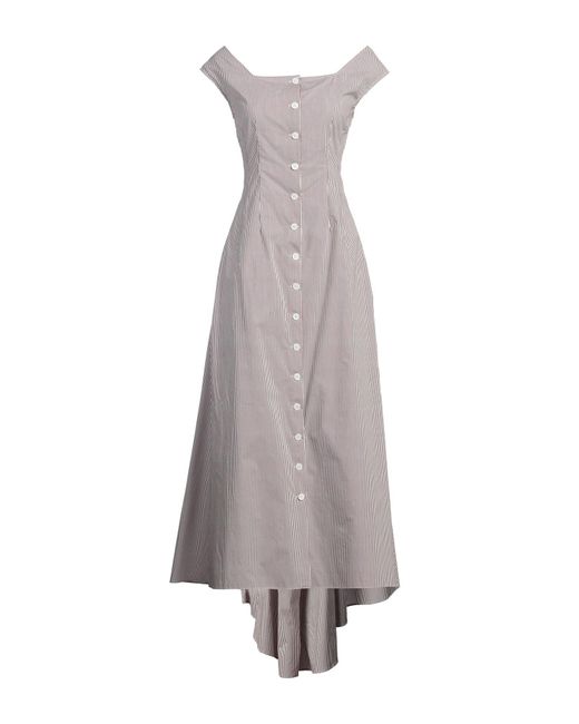 Philosophy Di Lorenzo Serafini Gray Midi-Kleid