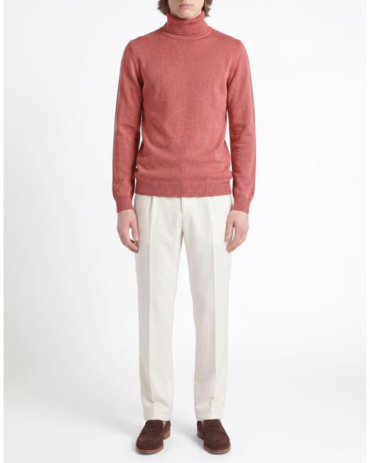 Roberto Collina Red Turtleneck Merino Wool for men
